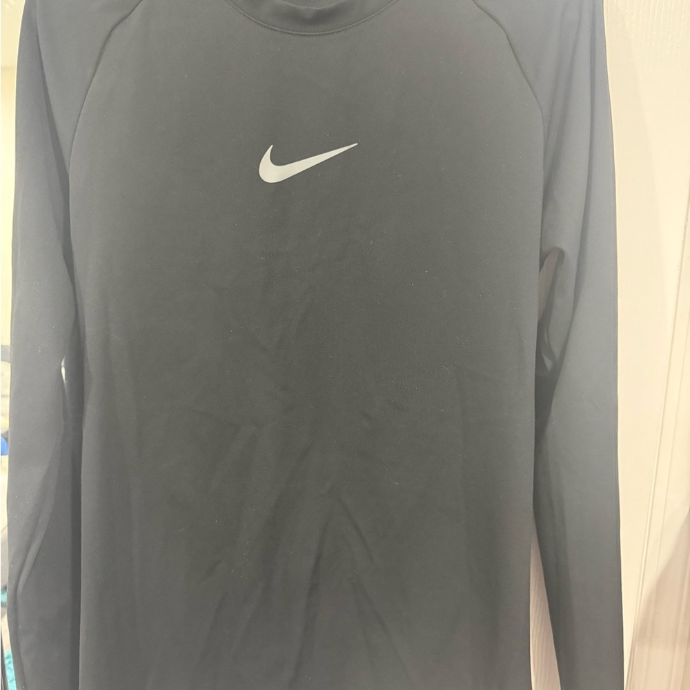 Nike Black Long Sleeve Top with White Logo